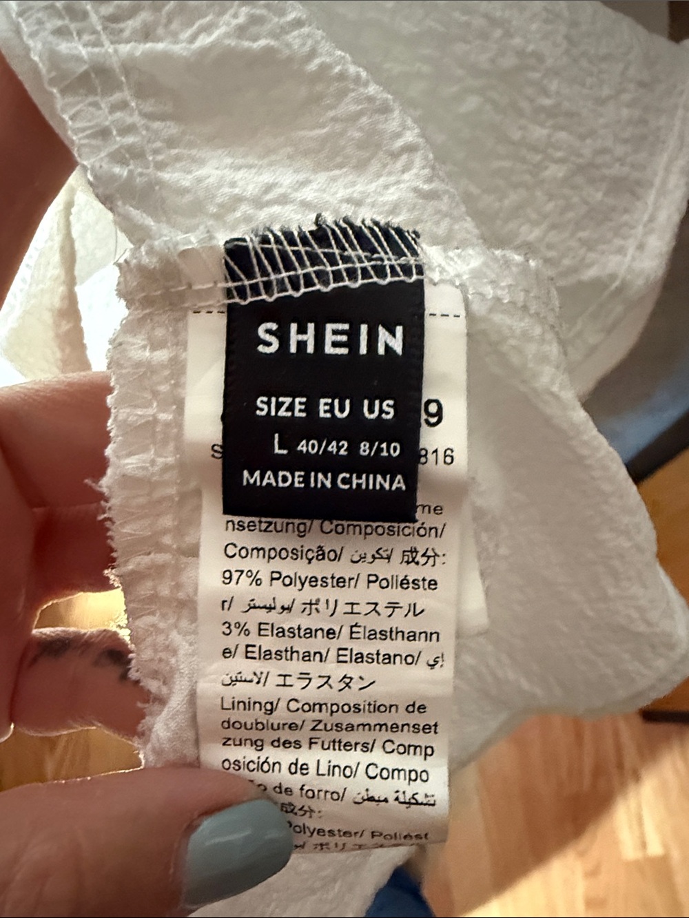 SHEIN White Textured Tie-Strap Mini Dress - Picture 2 of 5